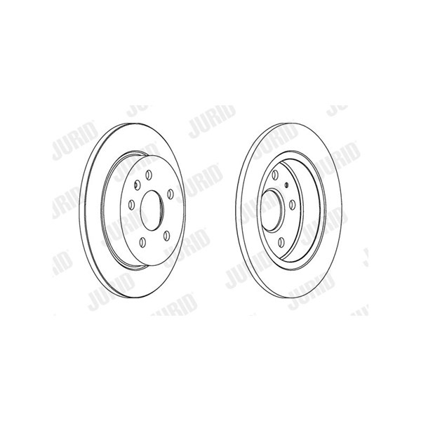 Bromsskiva Solid, Bakaxel Jurid 562461JC JURID Bromsskiva Solid, Bakaxel Jurid 562461JC JURID