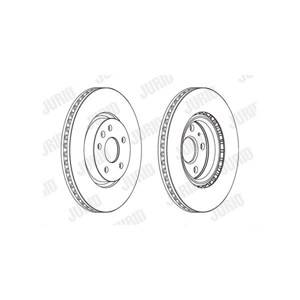 Bromsskiva Ventilerad, Framaxel Jurid 562464JC JURID