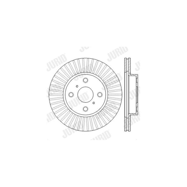 Bromsskiva Ventilerad, Framaxel Jurid 562602JC JURID
