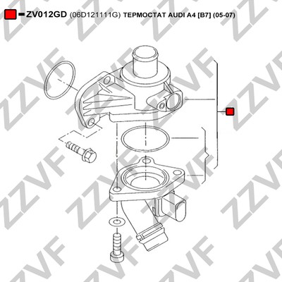 Termostat, kylvätska Zzvf ZV012GD ZZVF