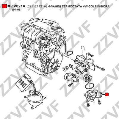 Rördel, motorkylning Zzvf ZV021A ZZVF