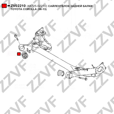Axelupphängning, Bakaxel Zzvf ZV02210 ZZVF