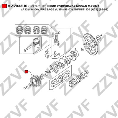 Remskiva, vevaxel Zzvf ZV033U0 ZZVF