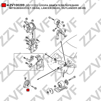 Hållare, motorupphängning Zzvf ZV100289 ZZVF