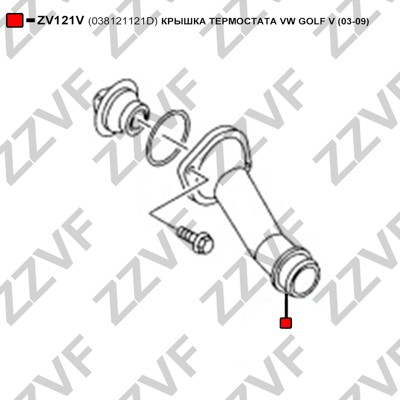 Rördel, motorkylning, Vänster fram Zzvf ZV121V ZZVF
