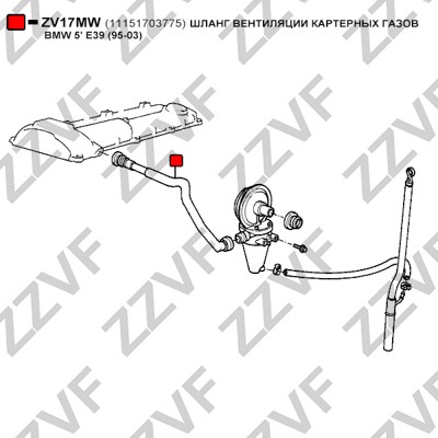 Slang, vevhusventilation Zzvf ZV17MW ZZVF