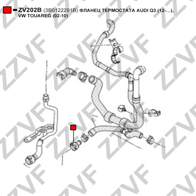 Rördel, motorkylning Zzvf ZV202B ZZVF