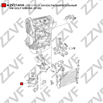 Expansionskärl, kylvätska Zzvf ZV214HA ZZVF