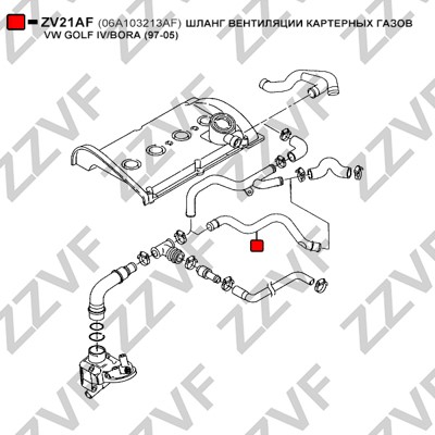 Slang, vevhusventilation Zzvf ZV21AF ZZVF