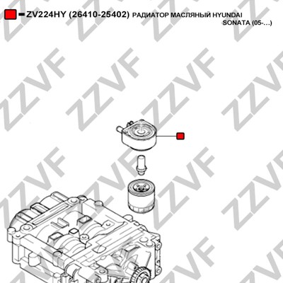 Oljekylare, motor Zzvf ZV224HY ZZVF