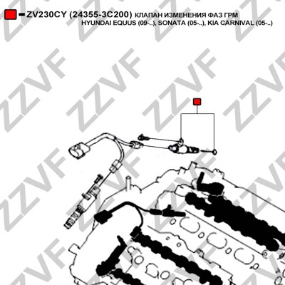 VVT-ventil Zzvf ZV230CY ZZVF VVT-ventil Zzvf ZV230CY ZZVF