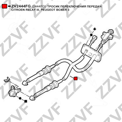 Vajer, manuell transmission Zzvf ZV2444FG ZZVF Vajer, manuell transmission Zzvf ZV2444FG ZZVF