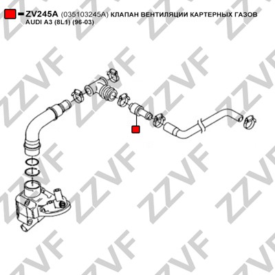 Ventil, vevhusventilation Zzvf ZV245A ZZVF