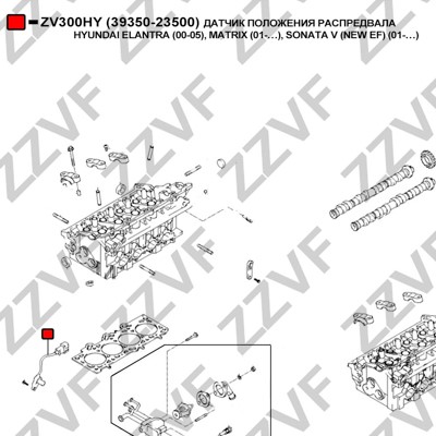 Sensor, kamaxelgivare Zzvf ZV300HY ZZVF Sensor, kamaxelgivare Zzvf ZV300HY ZZVF