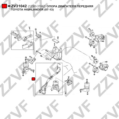 Hållare, motorupphängning Zzvf ZV31042 ZZVF Hållare, motorupphängning Zzvf ZV31042 ZZVF