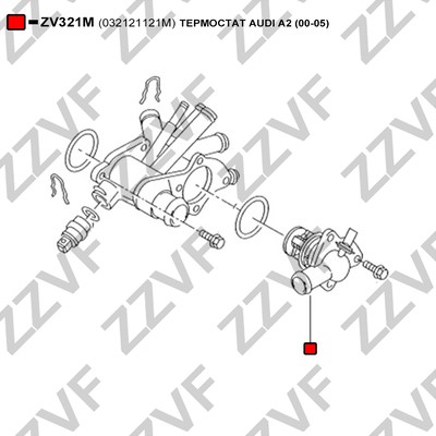 Termostat, kylvätska Zzvf ZV321M ZZVF
