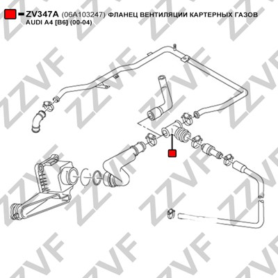 Slang, vevhusventilation Zzvf ZV347A ZZVF