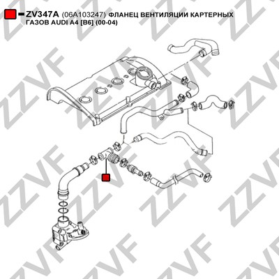 Slang, vevhusventilation Zzvf ZV347A ZZVF