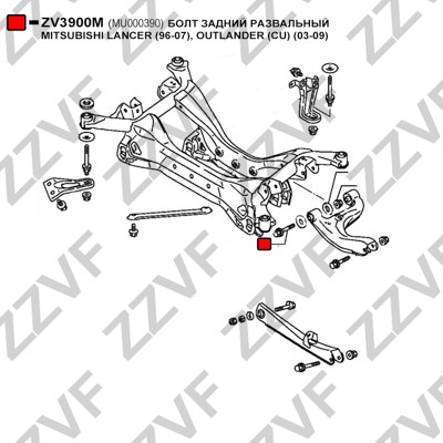 Inställningsskruv, camber, Upptill Zzvf ZV3900M ZZVF Inställningsskruv, camber, Upptill Zzvf ZV3900M ZZVF