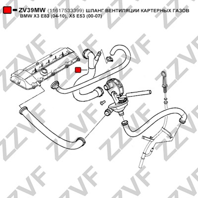 Slang, vevhusventilation Zzvf ZV39MW ZZVF