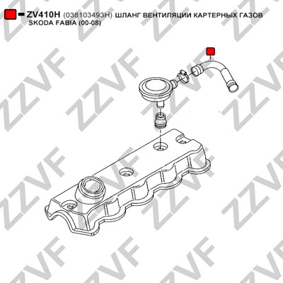 Slang, vevhusventilation Zzvf ZV410H ZZVF