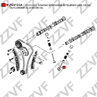 Insugsventil, Insugssidan Zzvf ZV4123A ZZVF Insugsventil, Insugssidan Zzvf ZV4123A ZZVF