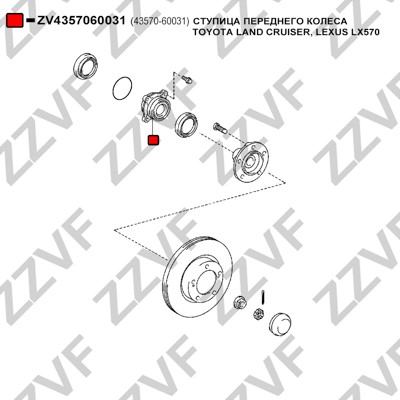 Hjulnav, Framaxel Zzvf ZV4357060031 ZZVF