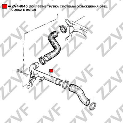 Kylvätskerör Zzvf ZV44845 ZZVF