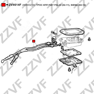 Vajer, manuell transmission Zzvf ZV4614F ZZVF Vajer, manuell transmission Zzvf ZV4614F ZZVF