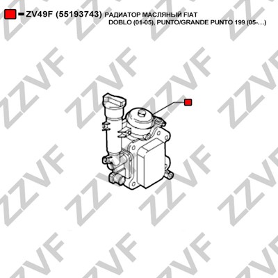 Oljekylare, motor Zzvf ZV49F ZZVF