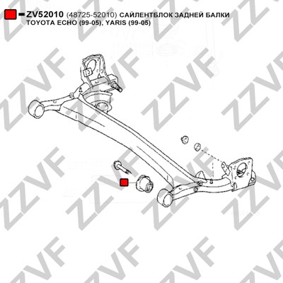 Axelupphängning, Bakaxel Zzvf ZV52010 ZZVF