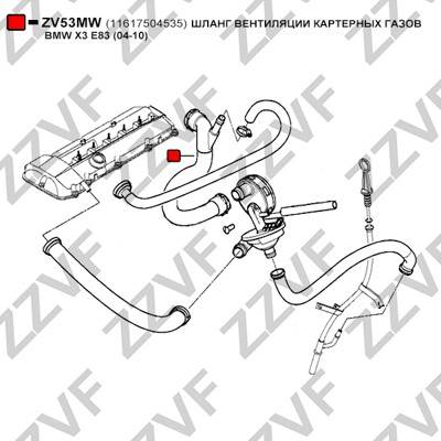 Slang, vevhusventilation Zzvf ZV53MW ZZVF