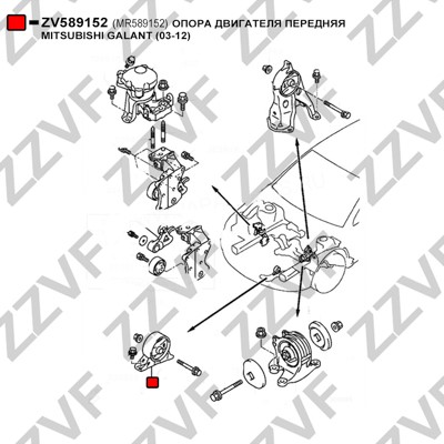 Hållare, motorupphängning Zzvf ZV589152 ZZVF