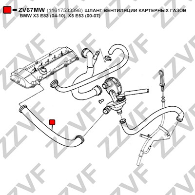 Slang, vevhusventilation Zzvf ZV67MW ZZVF