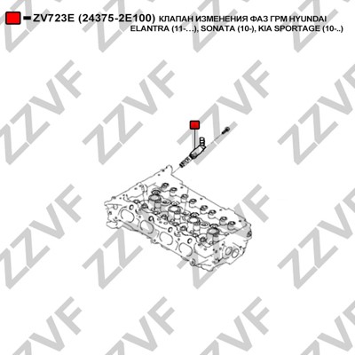 VVT-ventil Zzvf ZV723E ZZVF VVT-ventil Zzvf ZV723E ZZVF