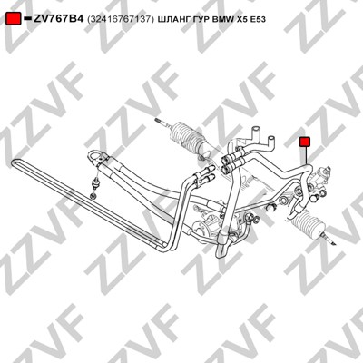 Hydraulikslang, styrsystem Zzvf ZV767B4 ZZVF