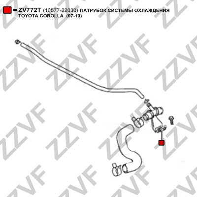Rördel, motorkylning Zzvf ZV772T ZZVF