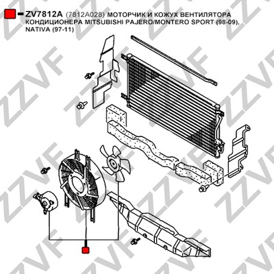 Fläkt, kylare Zzvf ZV7812A ZZVF