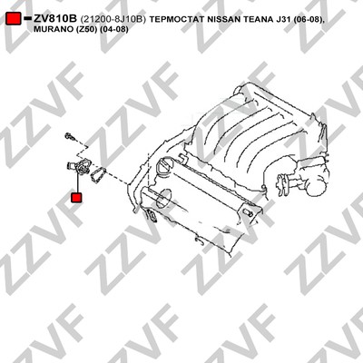 Termostat, kylvätska Zzvf ZV810B ZZVF