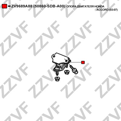 Hållare, motorupphängning Zzvf ZV9689A88 ZZVF