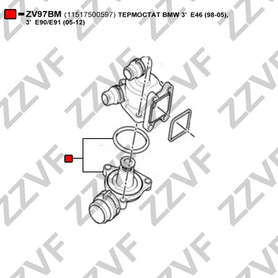 Termostat, kylvätska Zzvf ZV97BM ZZVF