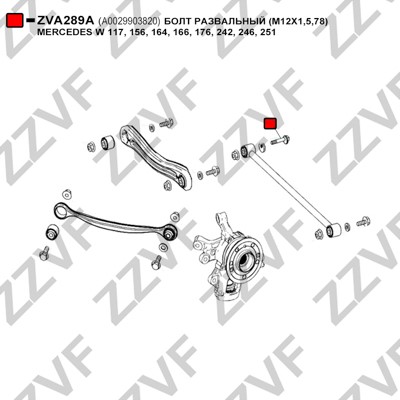 Inställningsskruv, camber Zzvf ZVA289A ZZVF