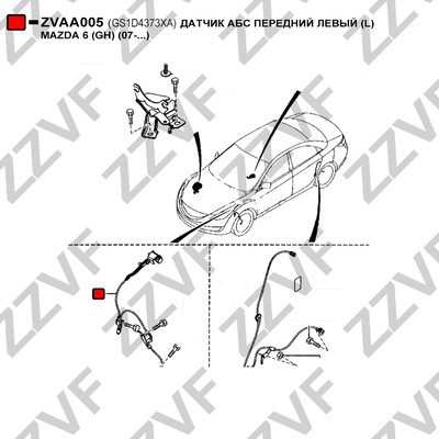 ABS-givare, Sensor, hjulvarvtal, framaxel vänster Zzvf ZVAA005 ZZVF ABS-givare, Sensor, hjulvarvtal, framaxel vänster Zzvf ZVAA005 ZZVF