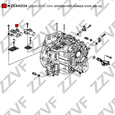 Styrventil, automatisk transmission Zzvf ZVAK034 ZZVF