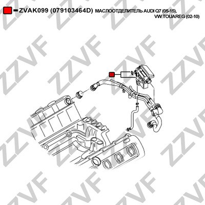 Oljeavskiljare, vevhusventilation Zzvf ZVAK099 ZZVF
