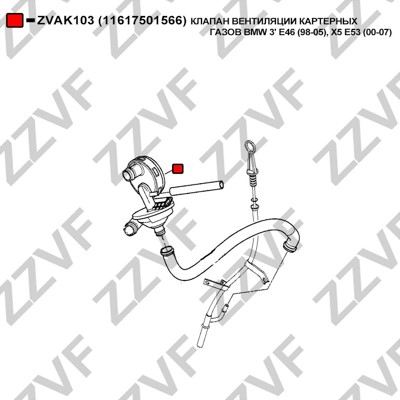 Ventil, vevhusventilation Zzvf ZVAK103 ZZVF