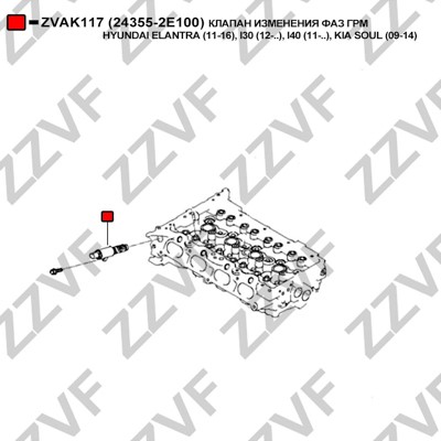 VVT-ventil Zzvf ZVAK117 ZZVF
