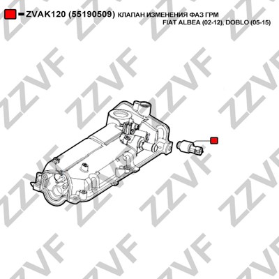 VVT-ventil Zzvf ZVAK120 ZZVF VVT-ventil Zzvf ZVAK120 ZZVF