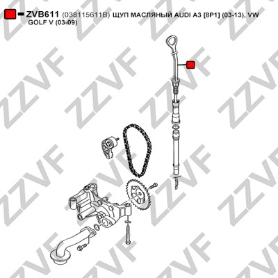 Oljesticka Zzvf ZVB611 ZZVF Oljesticka Zzvf ZVB611 ZZVF