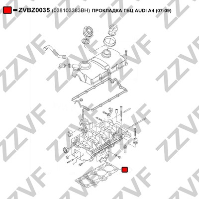 Packning, topplock Zzvf ZVBZ0035 ZZVF
